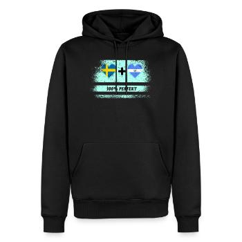 El Salvador et Suède 100% Parfait / Cadeau - Sweat à capuche Premium bio Homme - noir - Devant - Nico (187cm)