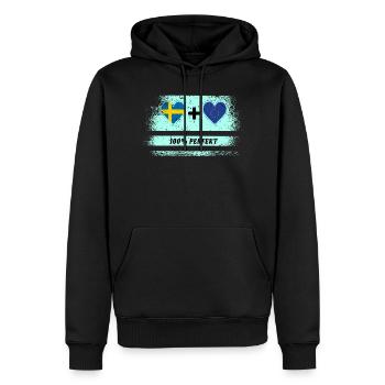 Europa und Schweden 100% perfekt / Geschenk - Männer Premium Bio Hoodie - Schwarz - Vorne - Nico (187cm)