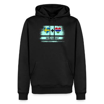 Gambia und Schweden 100% perfekt / Geschenk - Männer Premium Bio Hoodie - Schwarz - Vorne - Nico (187cm)