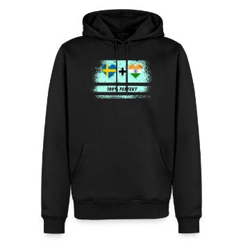 Inde et Suède 100% Parfait / Cadeau - Sweat à capuche Premium bio Homme - noir - Devant - Nico (187cm)