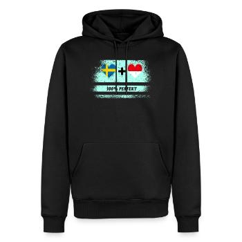Indonésie et Suède 100% parfait / cadeau - Sweat à capuche Premium bio Homme - noir - Devant - Nico (187cm)
