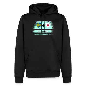 Japon et Suède 100% parfait / cadeau - Sweat à capuche Premium bio Homme - noir - Devant - Nico (187cm)