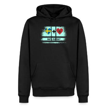 Maroc et Suède 100% Parfait / Cadeau - Sweat à capuche Premium bio Homme - noir - Devant - Nico (187cm)