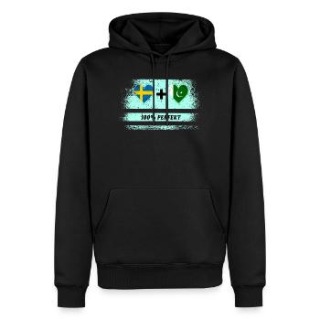 Pakistan et Suède 100% Parfait / Cadeau - Sweat à capuche Premium bio Homme - noir - Devant - Nico (187cm)