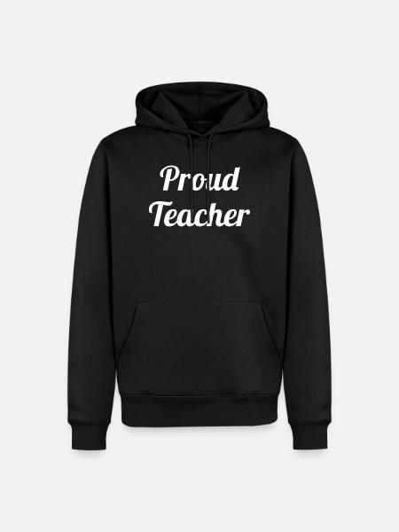 Mutiges stolzes Lehrer-Typografie-Design - Männer Premium Bio Hoodie - Schwarz
