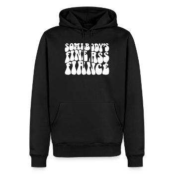 Le beau fiancé du cul de quelqu’un, le marié à être fiancé - Sweat à capuche Premium bio Homme - noir - Devant - Nico (187cm)