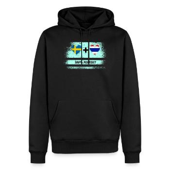 Thaïlande et Suède 100% parfait / cadeau - Sweat à capuche Premium bio Homme - noir - Devant - Nico (187cm)