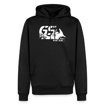 Biker Motorradfahrer Geschenk Boxermotor - Männer Premium Bio Hoodie - Schwarz - Vorne - Nico (187cm)