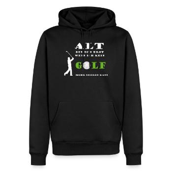 Golfspieler Golf Sport Alter altern junggeblieben - Männer Premium Bio Hoodie - Schwarz - Vorne - Nico (187cm)