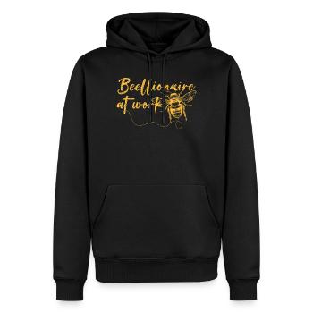 Beellionaire at Work - Men’s Premium Organic Hoodie - black - Front - Nico (187cm)