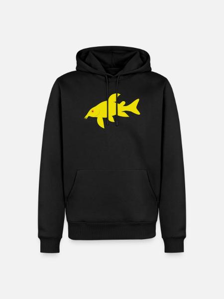 Rote und gelbe Panzerwelse - Männer Premium Bio Hoodie - Schwarz
