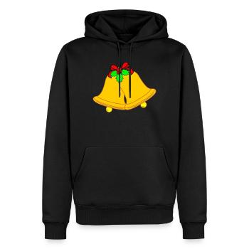 Zwei Kirchenglocken zu Weihnachten - Männer Premium Bio Hoodie - Schwarz - Vorne - Nico (187cm)