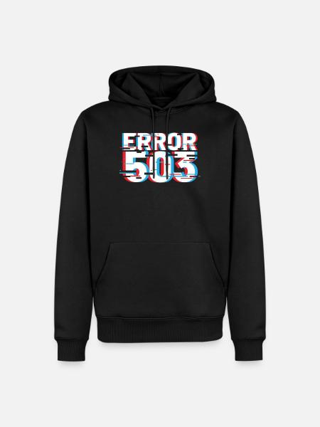 Error 503 Glitch - Men’s Premium Organic Hoodie - black