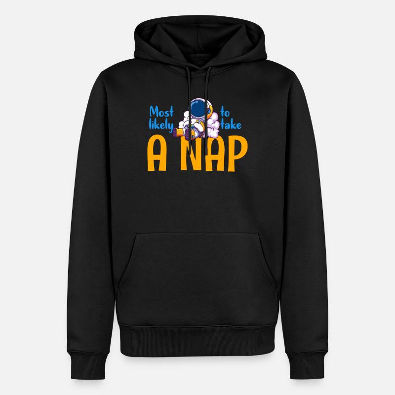 Am ehesten ein Nickerchen machen - Männer Premium Bio Hoodie - Schwarz