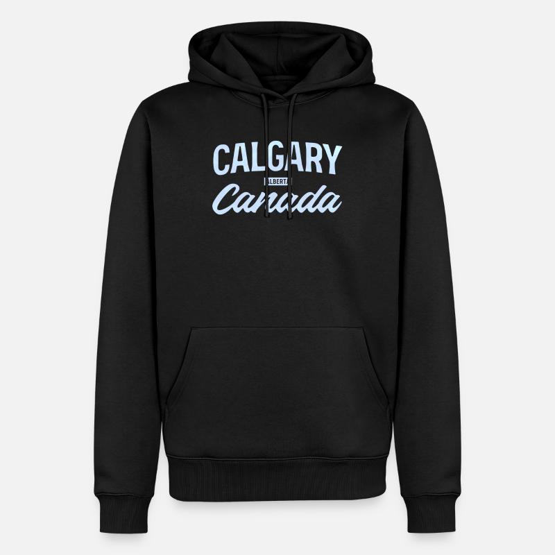  Calgary Alberta Canada – Retro Städte Design - Männer Premium Bio Hoodie - Schwarz