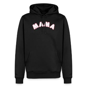 MAMA Cool Mom Print - Männer Premium Bio Hoodie - Schwarz - Vorne - Nico (187cm)