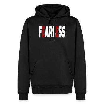 Intrépide - texte simple - Sweat à capuche Premium bio Homme - noir - Devant - Nico (187cm)