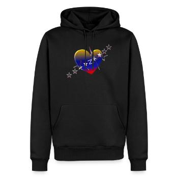 LATENT VENEZUELA - Männer Premium Bio Hoodie - Schwarz - Vorne - Nico (187cm)