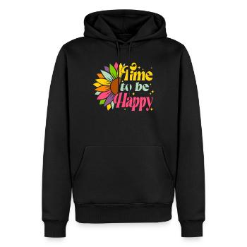 Sommer, hallo Sommer, Sommerferien - Männer Premium Bio Hoodie - Schwarz - Vorne - Nico (187cm)
