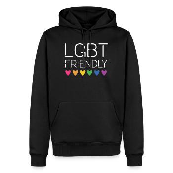 LGBT-freundlich - Männer Premium Bio Hoodie - Schwarz - Vorne - Nico (187cm)