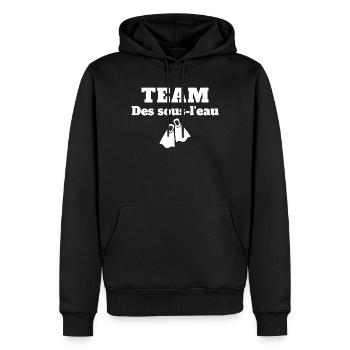 plongeur, plongée sous-marine, palmes - Sweat à capuche Premium bio Homme - noir - Devant - Nico (187cm)