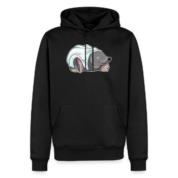 Mariage au voile nuptial Mole - Sweat à capuche Premium bio Homme - noir - Devant - Nico (187cm)