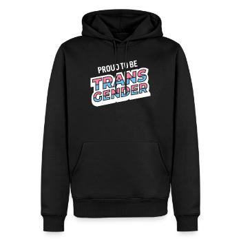 Pride Month - Stolz darauf, Transgender zu sein - Männer Premium Bio Hoodie - Schwarz - Vorne - Nico (187cm)