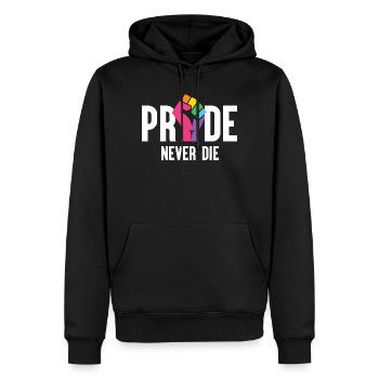 Pride Month LGBT - Pride Never Die - Männer Premium Bio Hoodie - Schwarz - Vorne - Nico (187cm)