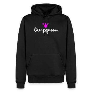 Camp Queen Vektor Königin Humor Camping Camper Fan - Männer Premium Bio Hoodie - Schwarz - Vorne - Nico (187cm)