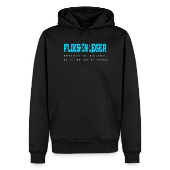 Fliesenleger Design - Männer Premium Bio Hoodie - Schwarz - Vorne - Nico (187cm)