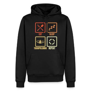 Manger Sommeil Trampoline Répéter - Sweat à capuche Premium bio Homme - noir - Devant - Nico (187cm)
