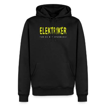 Elektriker Handwerker Design - Männer Premium Bio Hoodie - Schwarz - Vorne - Nico (187cm)