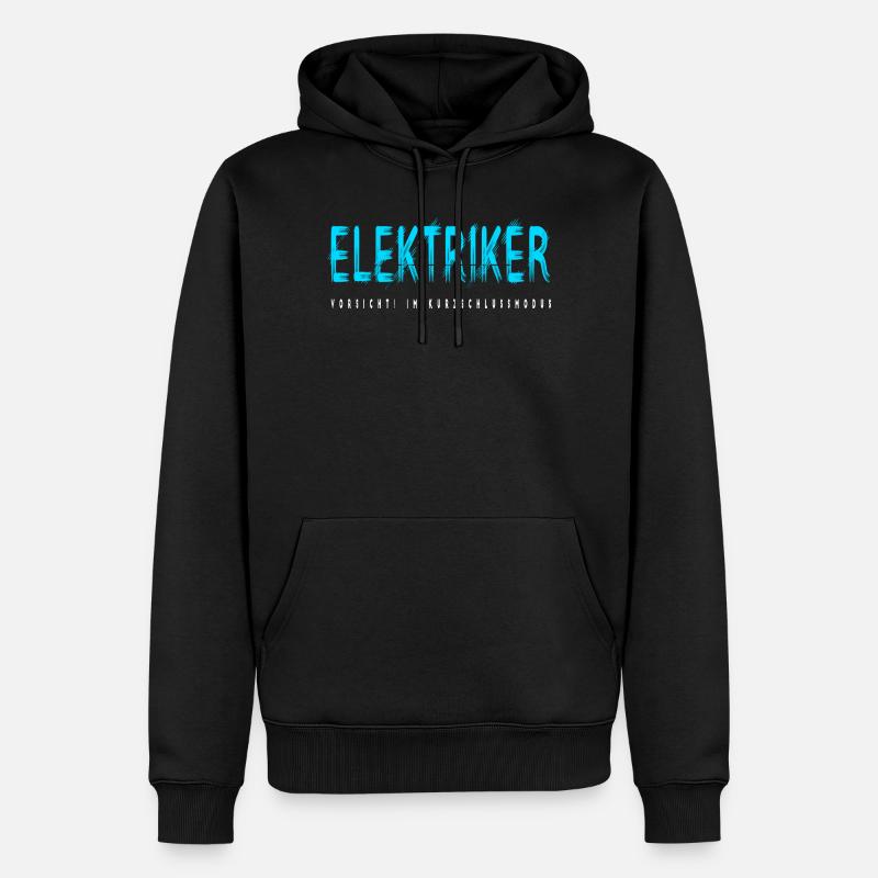 Elektriker Handwerker Design - Männer Premium Bio Hoodie - Schwarz