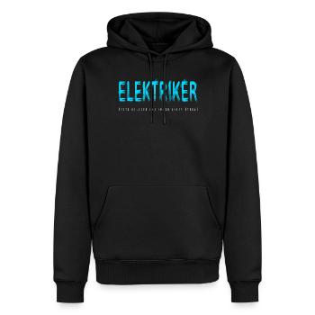 Elektriker Handwerker Design - Männer Premium Bio Hoodie - Schwarz - Vorne - Nico (187cm)