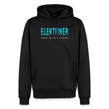 Elektriker Handwerker Design - Männer Premium Bio Hoodie - Schwarz - Vorne - Nico (187cm)