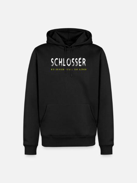 Schlosser Handwerker Design - Männer Premium Bio Hoodie - Schwarz
