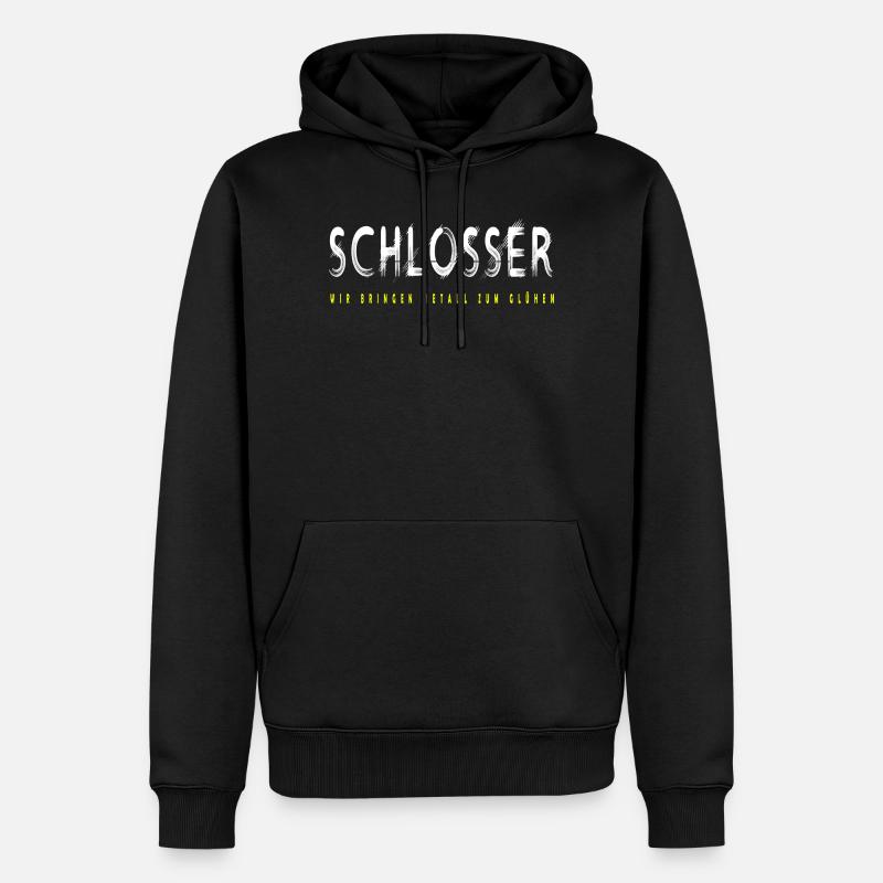 Schlosser Handwerker Design - Männer Premium Bio Hoodie - Schwarz