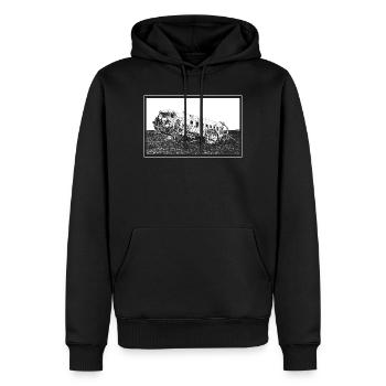 L'épave d'avion - Sweat à capuche Premium bio Homme - noir - Devant - Nico (187cm)