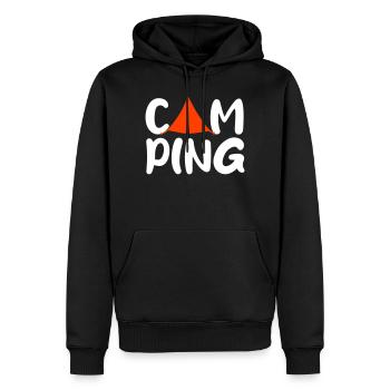 Camping Zelt coole Sprüche Camper Sommer Outdoor - Männer Premium Bio Hoodie - Schwarz - Vorne - Nico (187cm)