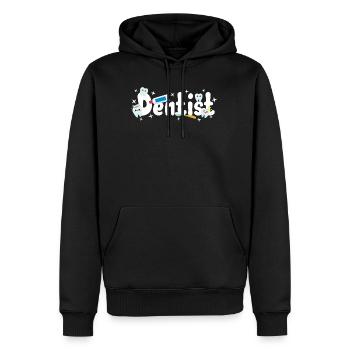 Dentiste Dentiste - Sweat à capuche Premium bio Homme - noir - Devant - Nico (187cm)