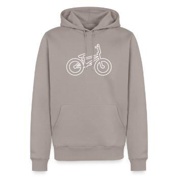 Vélo BMX - Sweat à capuche Premium bio Homme - taupe - Devant - Nico (187cm)