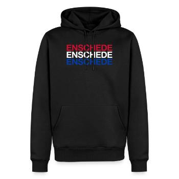 ENSCHEDE Netherlands Niederlande Flgge - Männer Premium Bio Hoodie - Schwarz - Vorne - Nico (187cm)