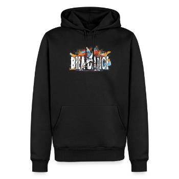 Breakdance Breakdancer Bboy - Sweat à capuche Premium bio Homme - noir - Devant - Nico (187cm)