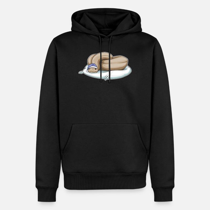 Oreiller de couchage serpent - Sweat à capuche Premium bio Homme - noir