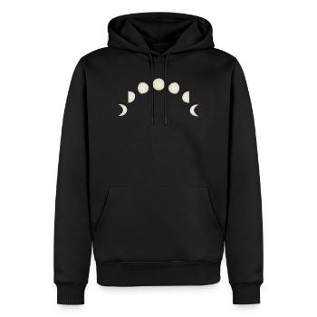 Moon phases Astronomy - Men’s Premium Organic Hoodie - black - Front - Nico (187cm)