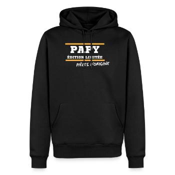 Humor Opa limitierte Auflage, Originalteile - Männer Premium Bio Hoodie - Schwarz - Vorne - Nico (187cm)