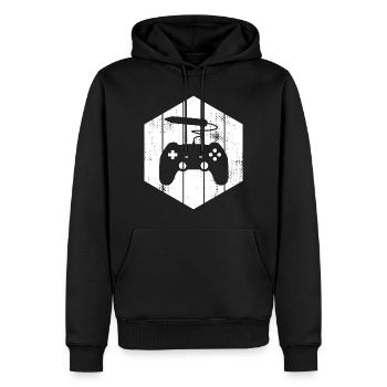 2D Artist - Männer Premium Bio Hoodie - Schwarz - Vorne - Nico (187cm)