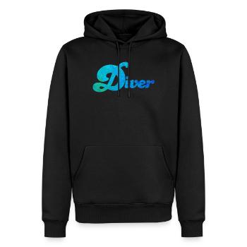 Diver Taucher Ozean Meer Unterwasserwelt Meer cool - Männer Premium Bio Hoodie - Schwarz - Vorne - Nico (187cm)