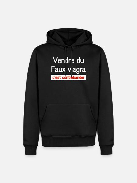 Humour Viagra Fausse Vente T-shirt - Sweat à capuche Premium bio Homme - noir