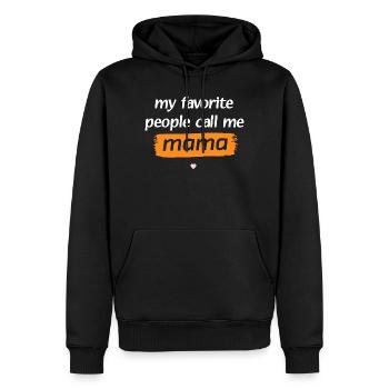 Lässiges Mama Zitat T-Shirt Design - Männer Premium Bio Hoodie - Schwarz - Vorne - Nico (187cm)